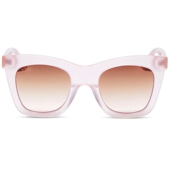 DIFF Kaia Sunglasses Rose Tea Pink Frame Taupe Rose Gradient Lenses - Picture 3 of 8
